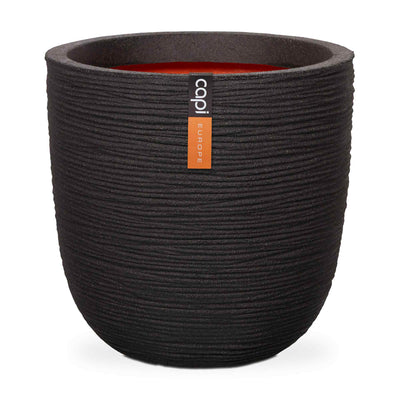 Nature Rib Egg Planter NL (Black) - 35cm Dia