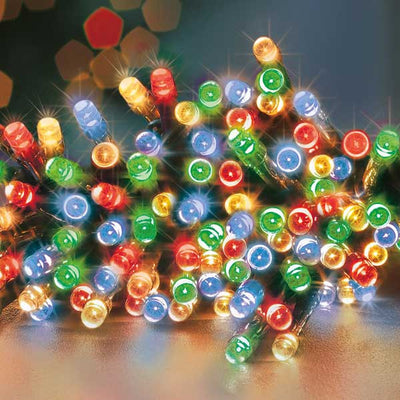 100 Battery Operated TimeLights - Multi-Coloured (CP25)