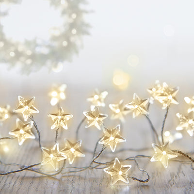 160 Battery Operated LED Multi Action MicroBright Star Cluster with Timer - Warm White