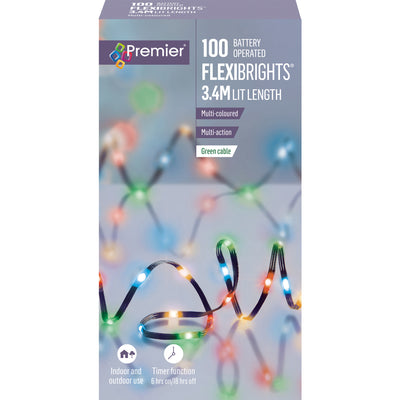 100L Battery Operated Soft Flexibright LED with Timer- Multi-Coloured