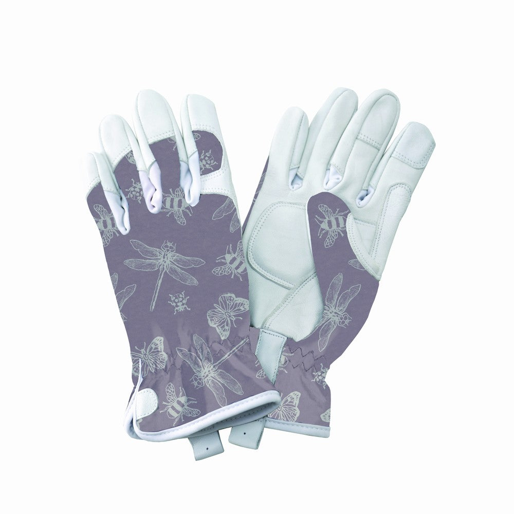 KS Leather Gloves FlutterBugs Purple Medium - The Pavilion