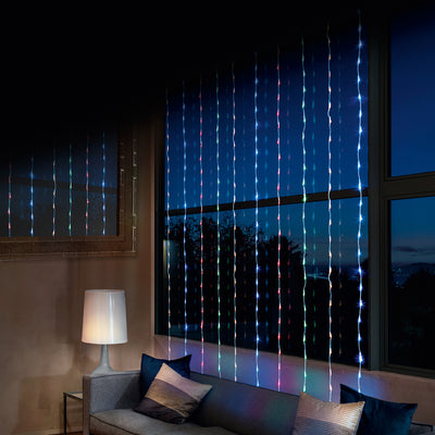 240L LED Waterfall Curtain Light- Multi-Coloured