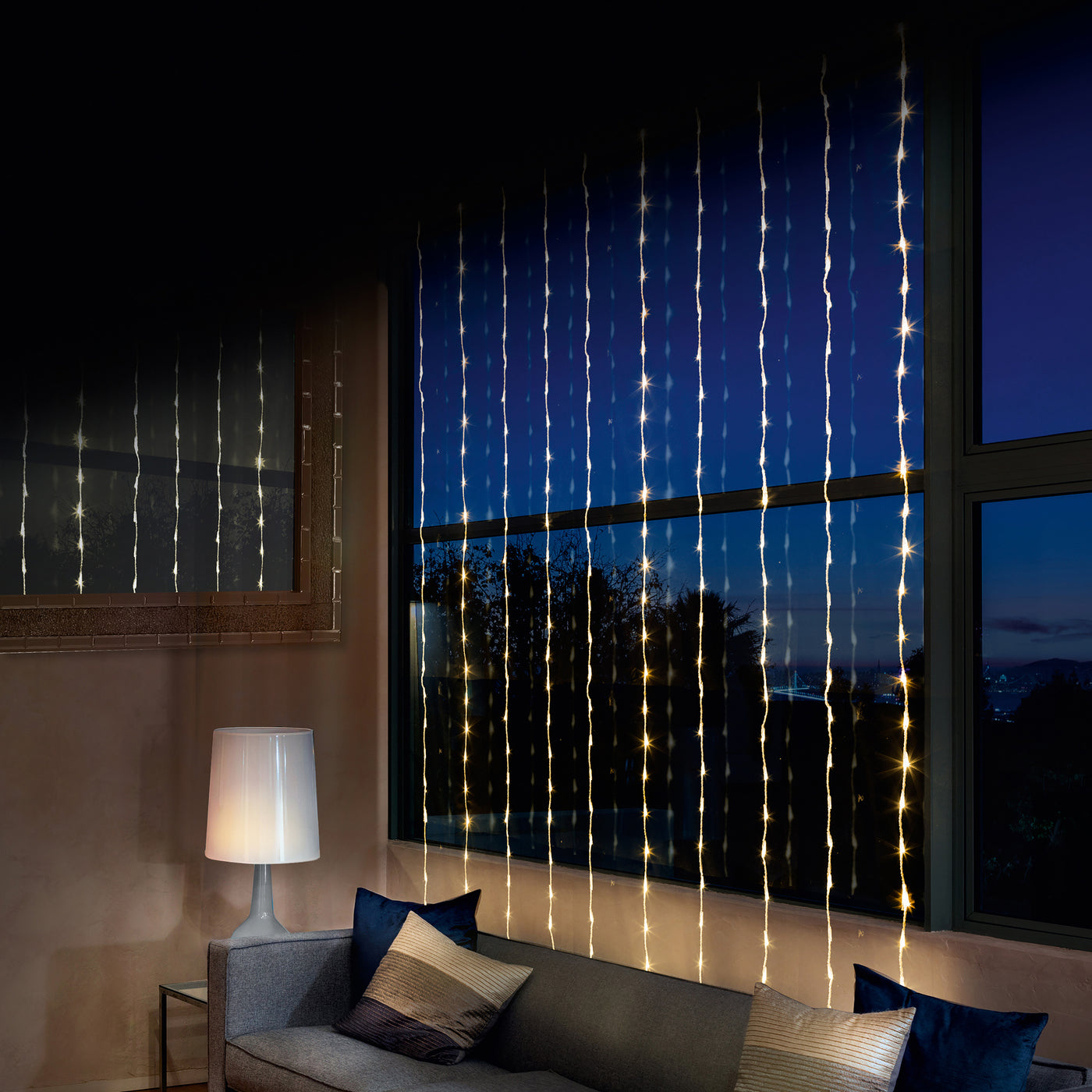 240L LED Waterfall Curtain Light- Warm White