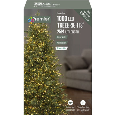 1000 Premier LED TreeBrights Christmas Tree Lights - Warm White (C27)