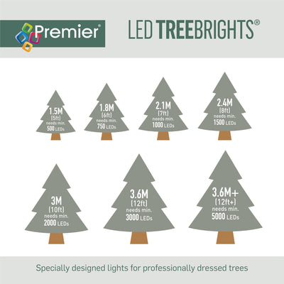 2000 Multi Action LED TreeBrights Christmas Tree Lights - White