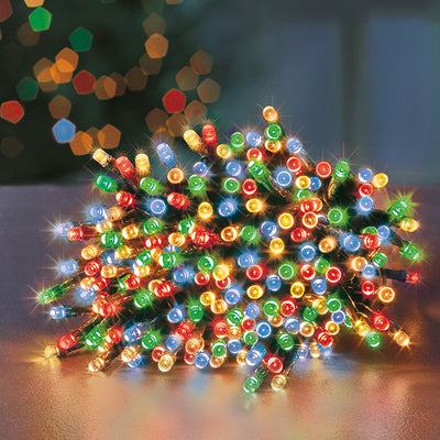 380L Multi Action Supabright Green Cable LED Lights with Timer- Multi-Coloured