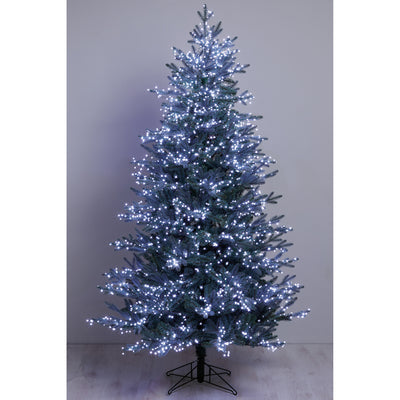 1000 Multi Action LED Ultra TreeBrights with Timer Green Cable- White