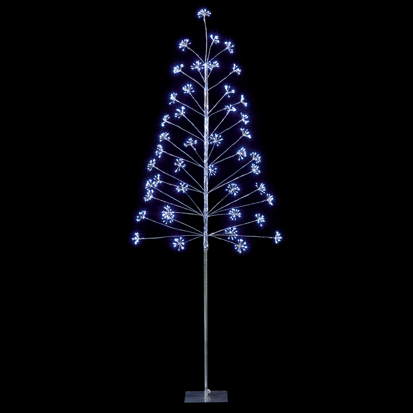 1.8 m Silver Tree with 660L MicroBright White LEDs