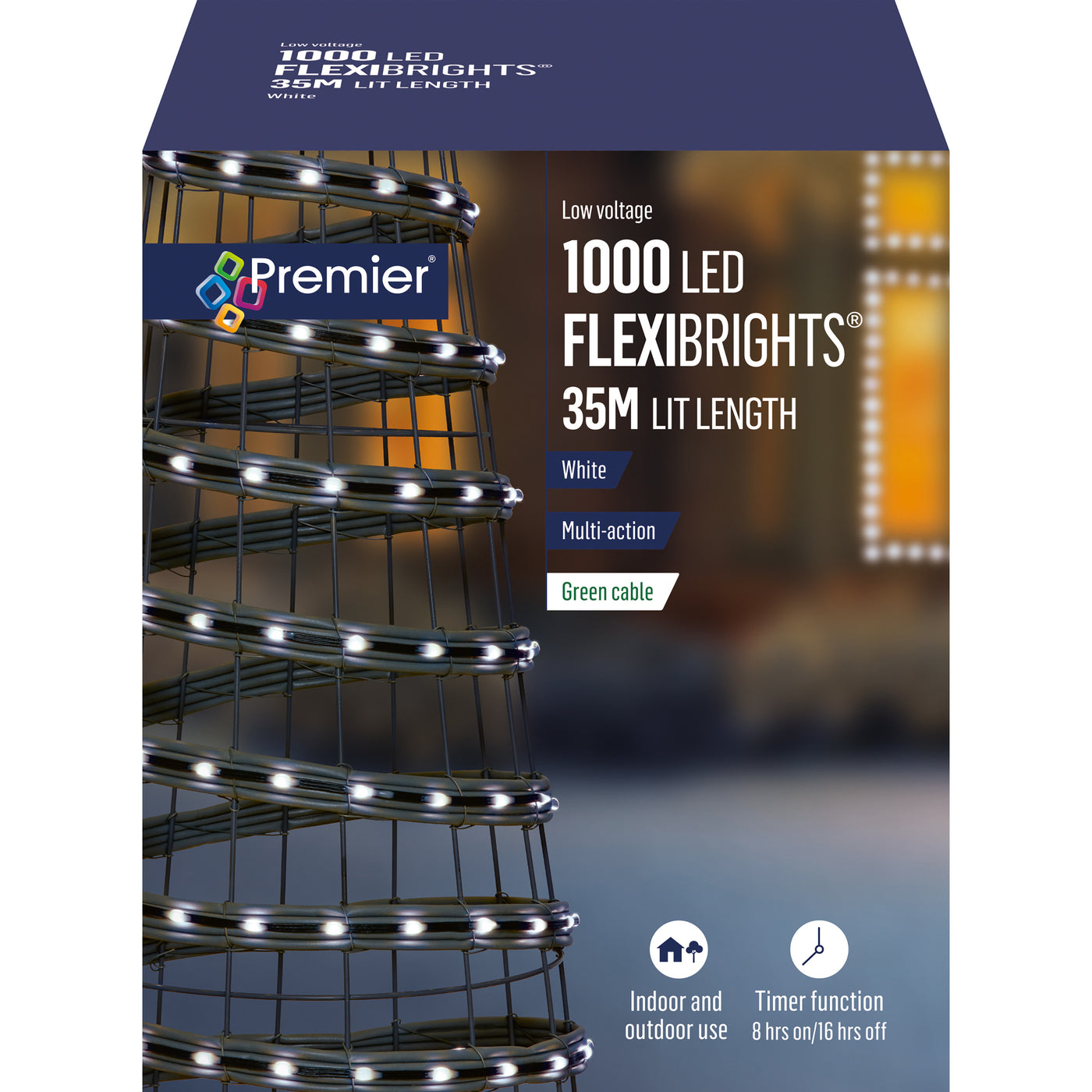 1000L Multi Action LED Soft Flexibright with Timer- White