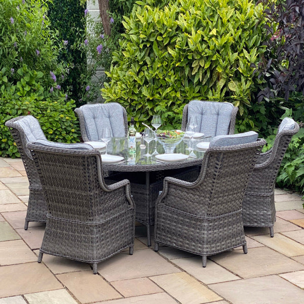 Round rattan garden furniture sale hotsell