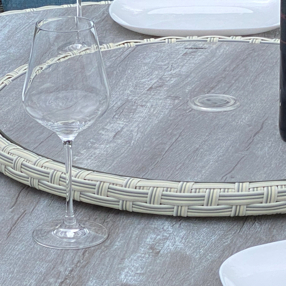Lisbon - 8 Seater Round Set (Cream)