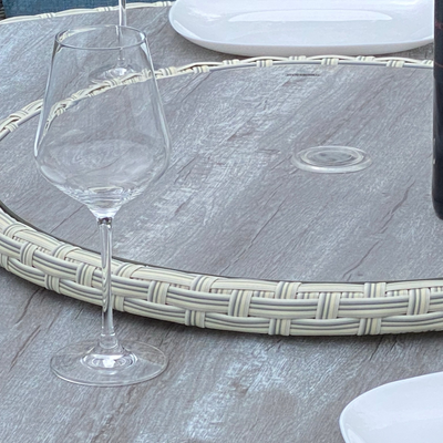 Lisbon - 8 Seater Round Set (Cream)