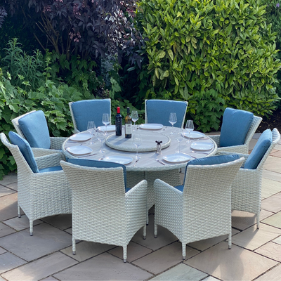 Lisbon - 8 Seater Round Set (Cream)