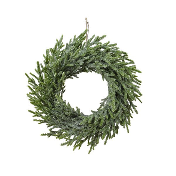 Frost Wreath with Hanger - Green - 30cm