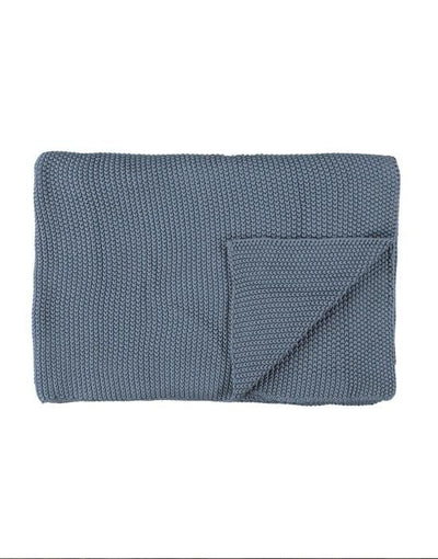 Nordic Knit Plaid 130x170 Smoke Blue