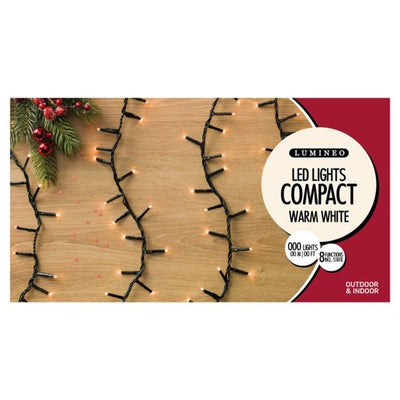 Compact Twinkle Lights, 1500 Lights - Indoor/Outdoor - Warm White