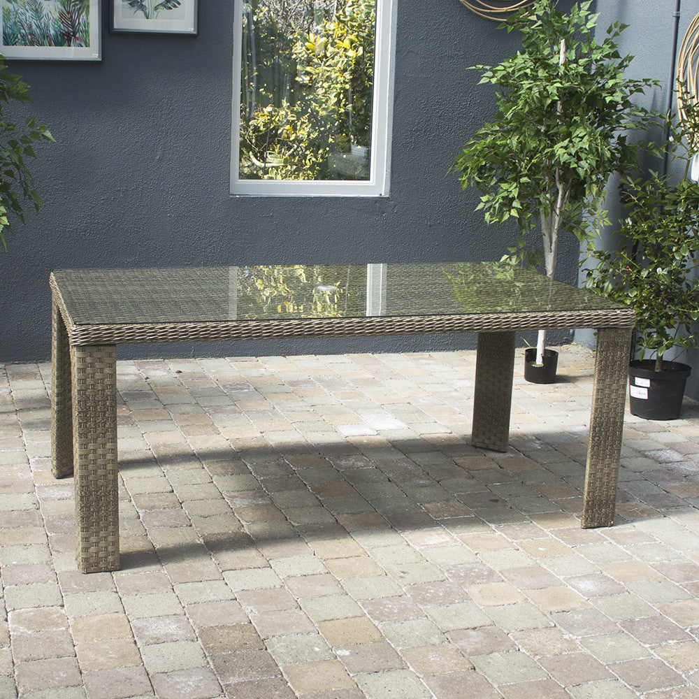 Hampton - 6 Seat Set with Rectangle Table (Sand Colour Cushions)
