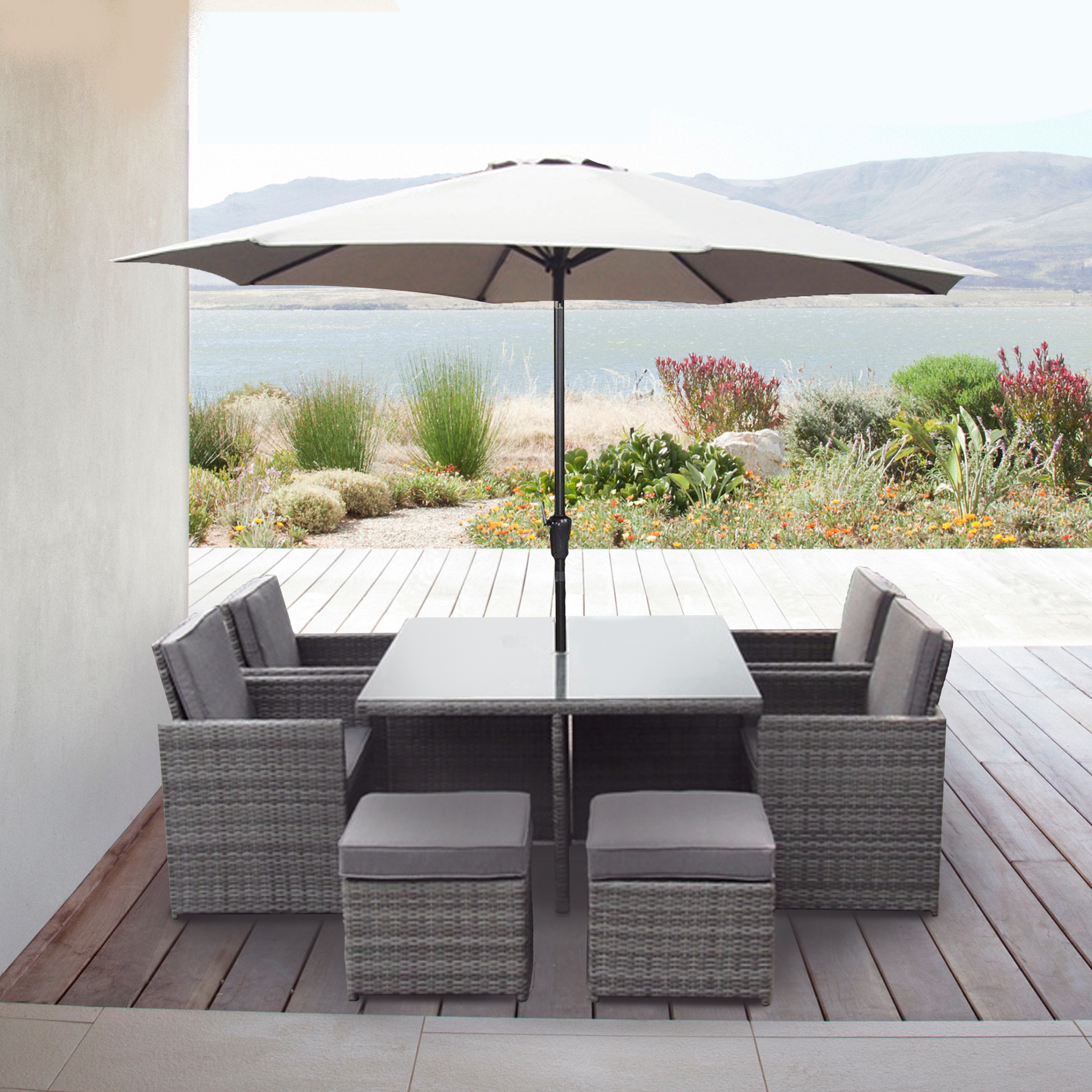 4 seater discount cube patio set