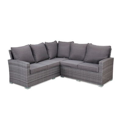 Cuba - Corner Sofa Set with Square Rising Table (Light Grey)