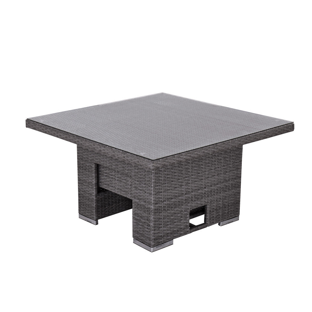 Cuba - Corner Sofa Set with Square Rising Table (Light Grey)