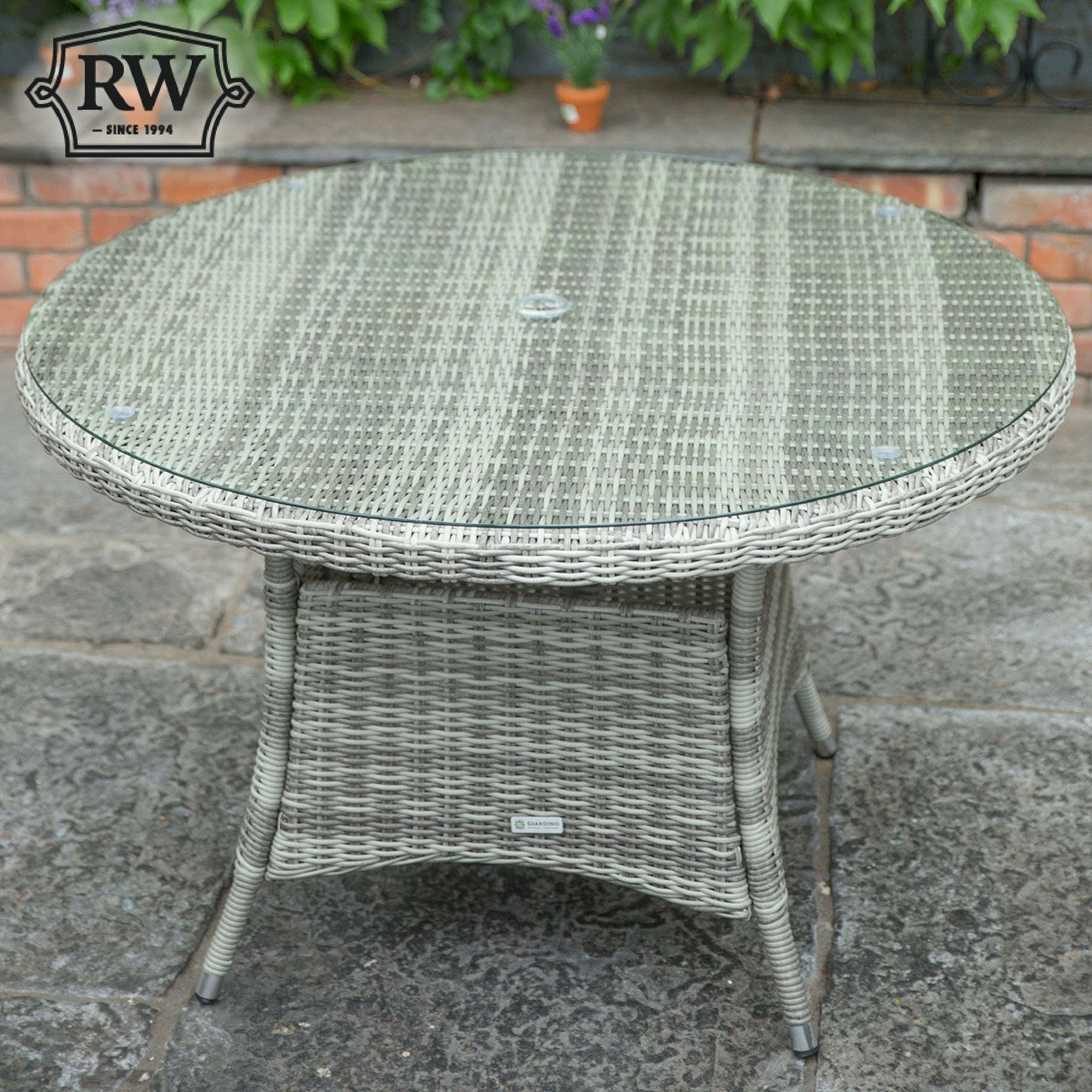 Oxford - 4 Seat Set with 120cm Round Table (Light Grey)