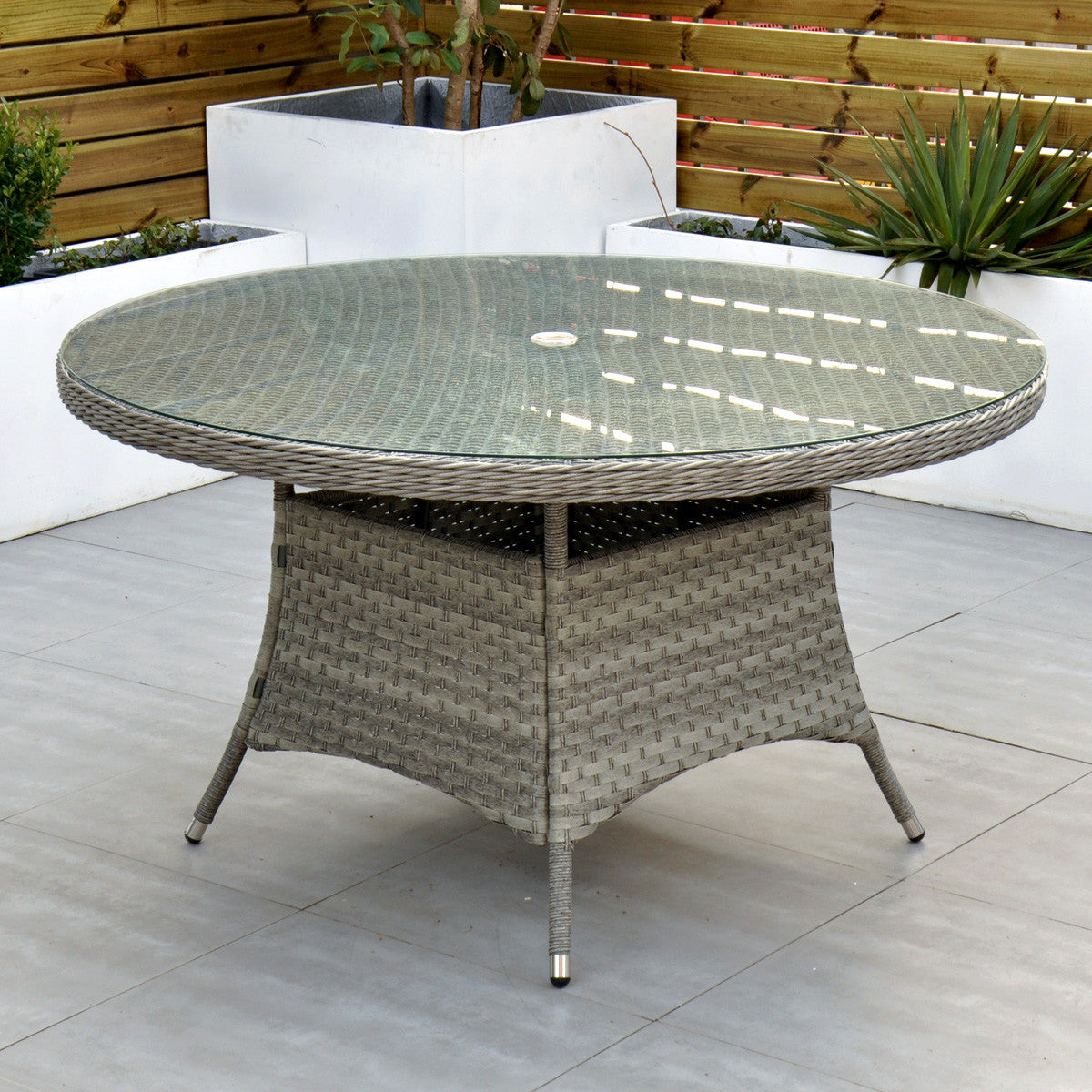 Bali - 6 Seat Set with 135cm Round Table (Grey)