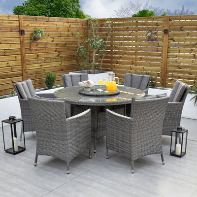 Montreal - 6 Seater Round Set with Lazy Susan