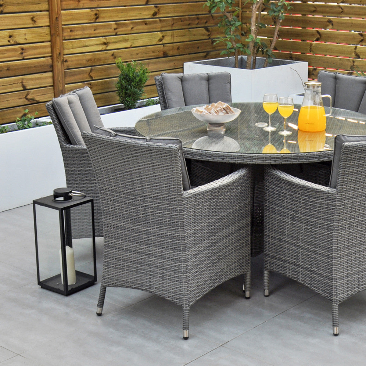 Montreal - 6 Seater Round Set with Lazy Susan