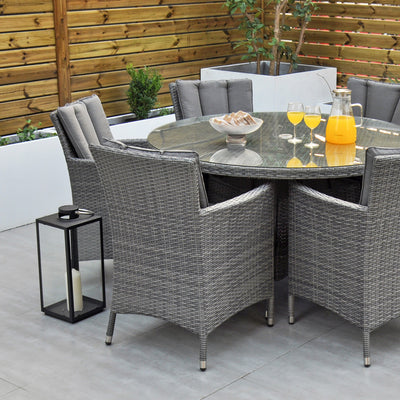 Montreal - 6 Seater Round Set with Lazy Susan