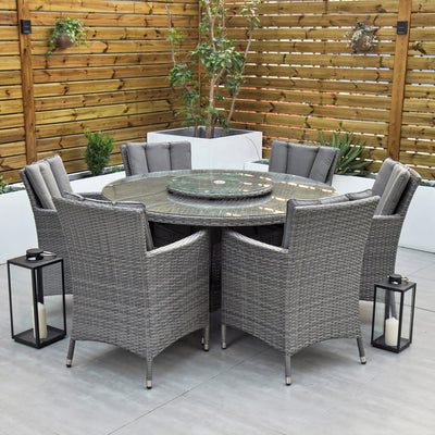 Montreal - 6 Seater Round Set with Lazy Susan