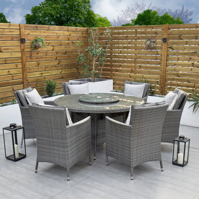 Montreal - 6 Seater Round Set with Lazy Susan