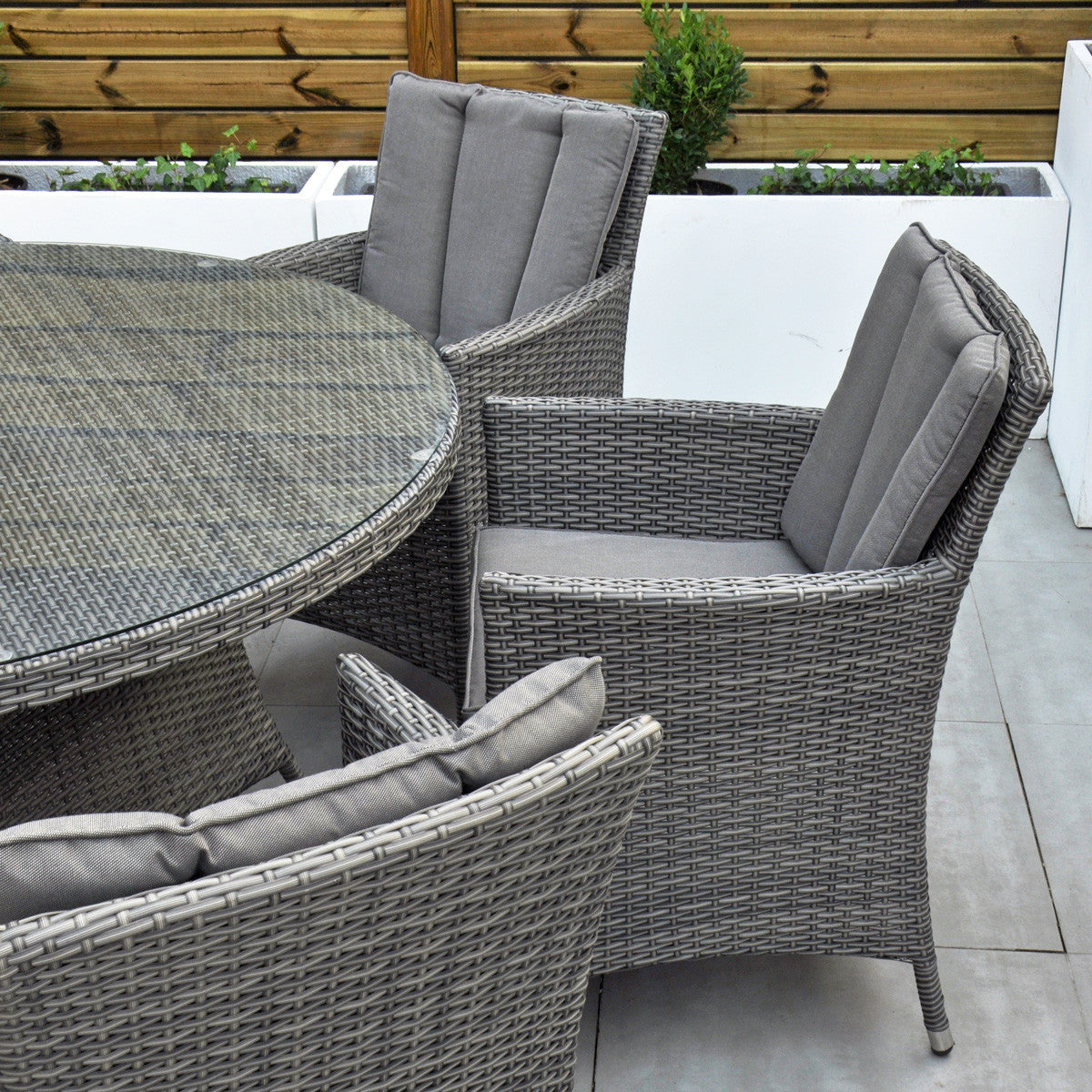 Montreal - 6 Seater Round Set with Lazy Susan