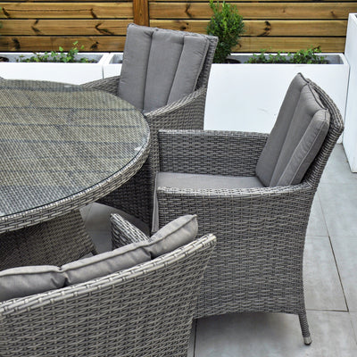 Montreal - 6 Seater Round Set with Lazy Susan