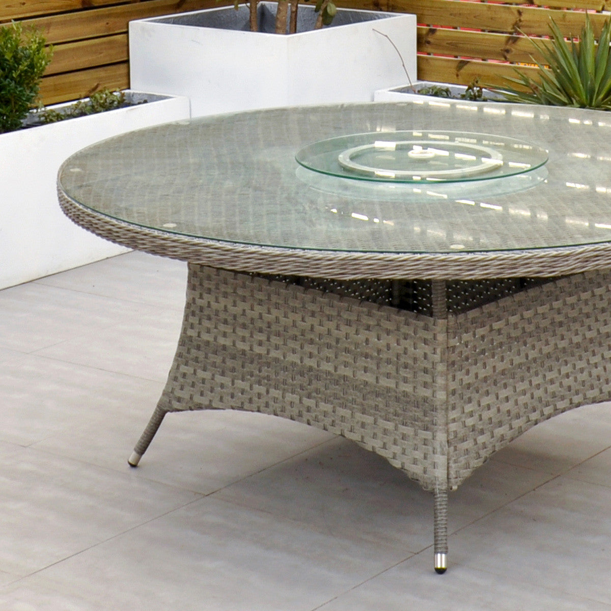 Bali - 8 Seat Set with 170cm Round Table (Grey)