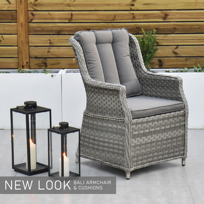 Bali - 8 Seat Set with 170cm Round Table (Grey)