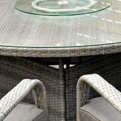 Havana - 8 Seat Set with 170cm Round Table (Light Grey)