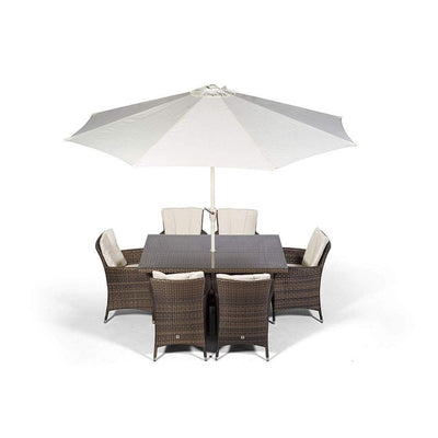 Montreal - 6 Seater Rectangle Set with Ice Bucket - Dark