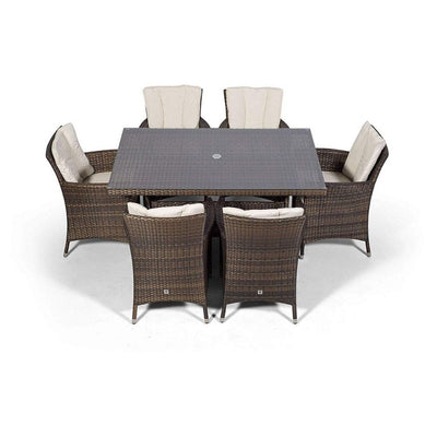 Montreal - 6 Seater Rectangle Set with Ice Bucket - Dark