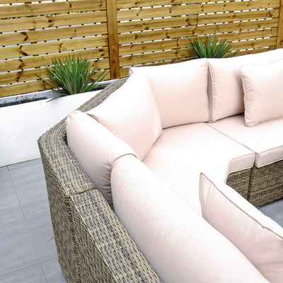 RW - Extra Long Corner Sofa Set with Rising Table
