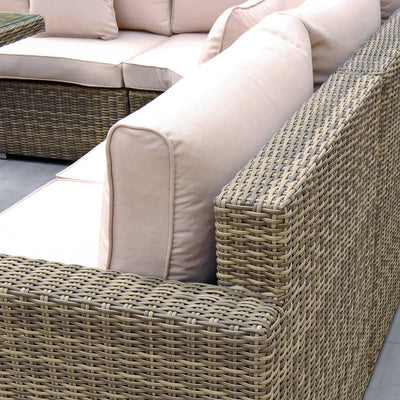 RW - Extra Long Corner Sofa Set with Rising Table
