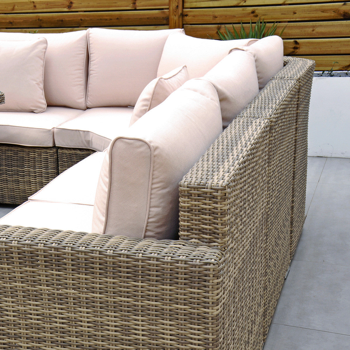 RW - Extra Long Corner Sofa Set with Rising Table