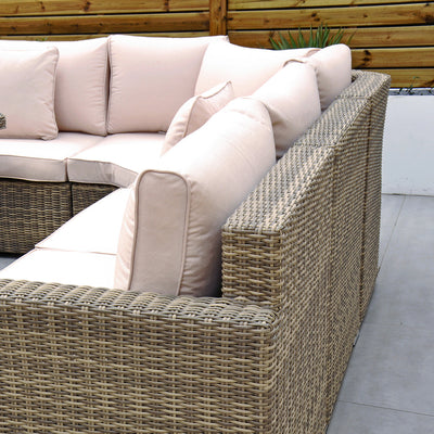 RW - Extra Long Corner Sofa Set with Rising Table