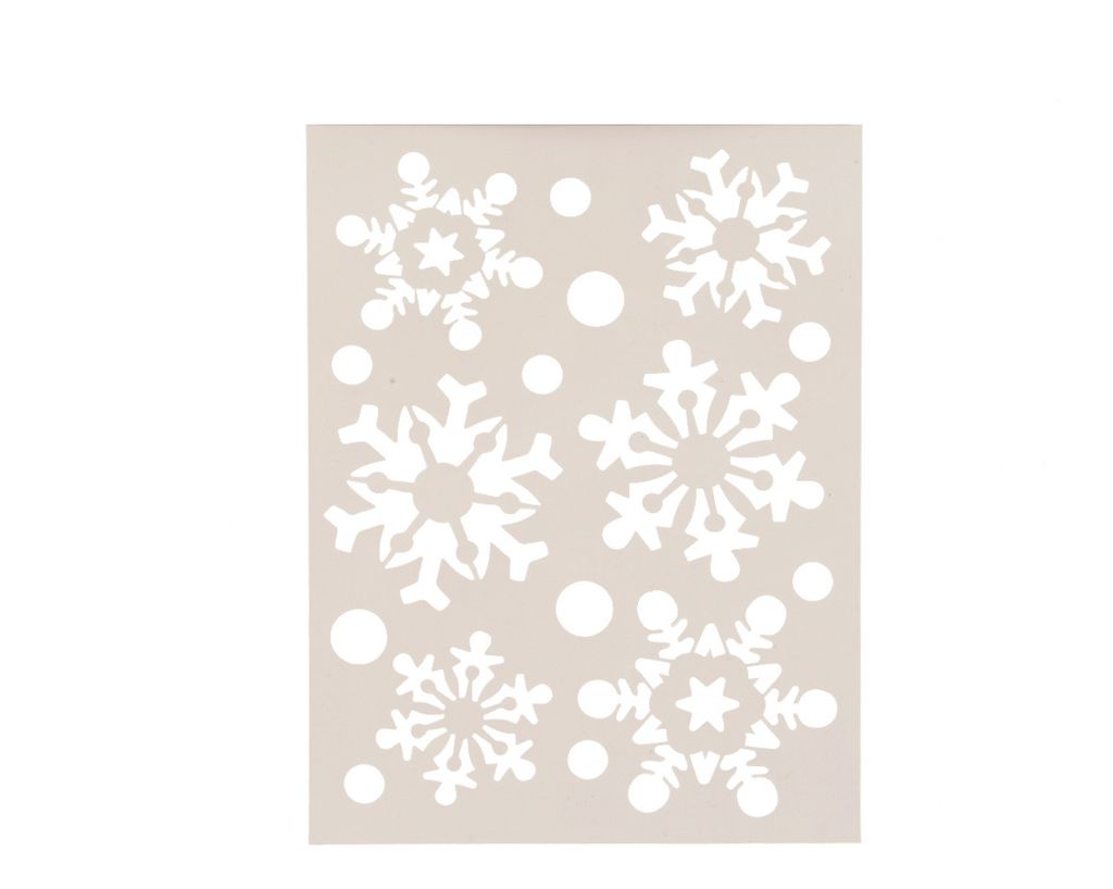 Snowflake Stencil - Removable - White - The Pavilion