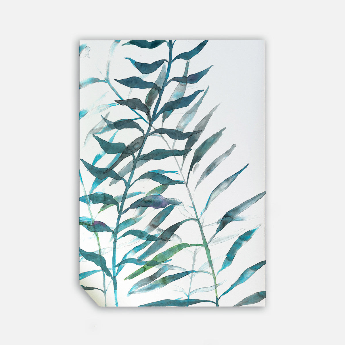 Aqua Leafs, 50cmx70cm wall art