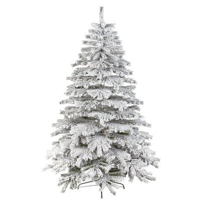 6ft Flocked Mountain Pine Artificial Christmas Tree