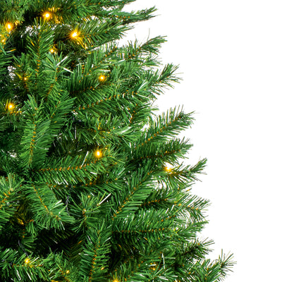 7ft Monlitt Fir with 280 Warm White LEDs Artificial Christmas Tree