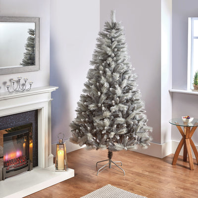 7ft Silver Tipped Fir Grey Artificial Christmas Tree