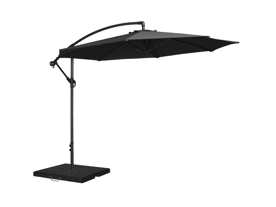 Cantilever Parasol - 300cm Round in Charcoal