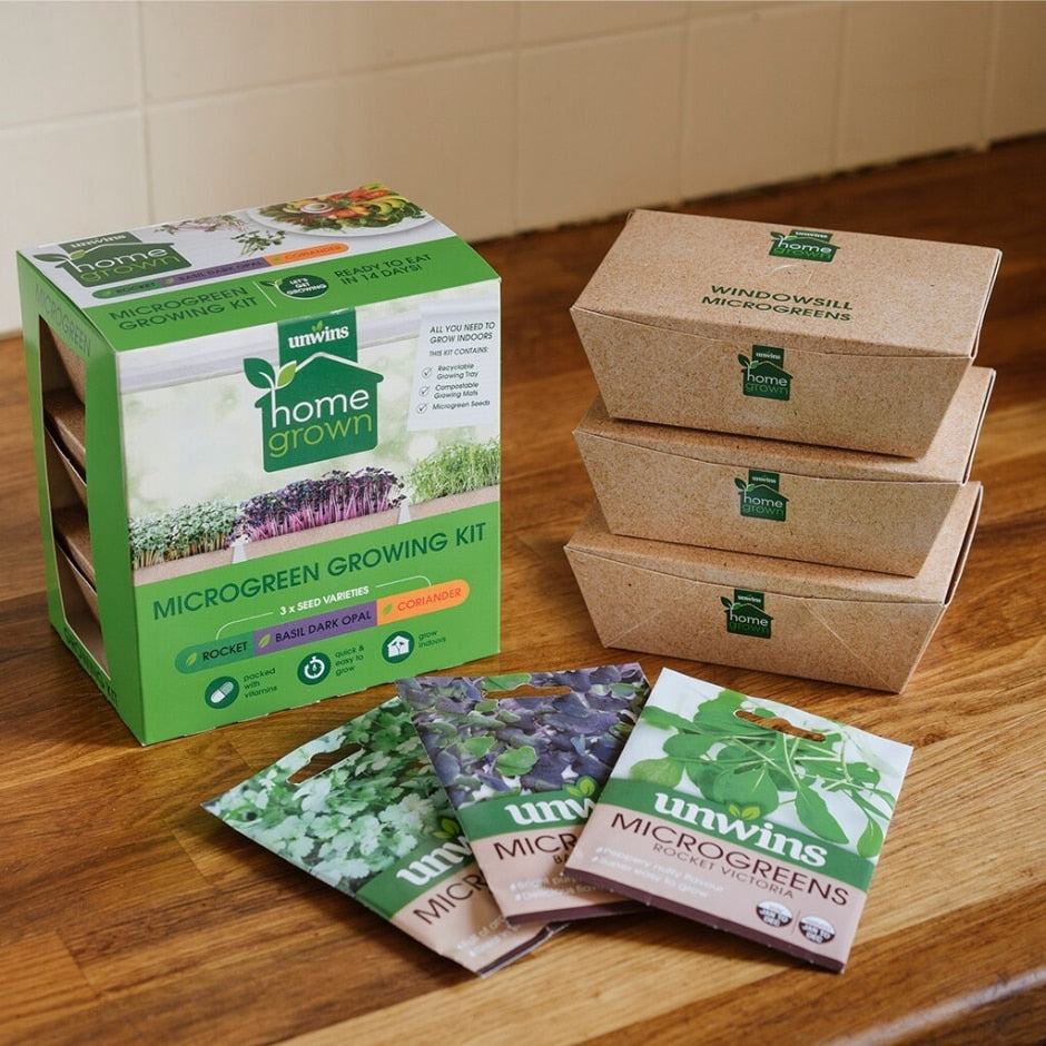 Unwins Windowsill Homegrown Microgreens Box Bundle