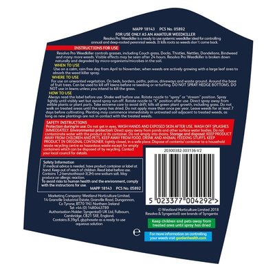 Resolva Pro Weedkiller Xtra Tough 1L